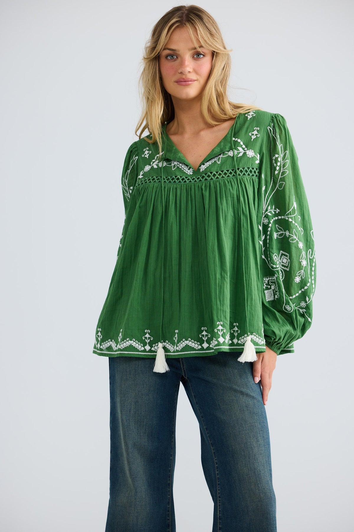 Sapphire Top in Olive / TALISMAN THE LABEL